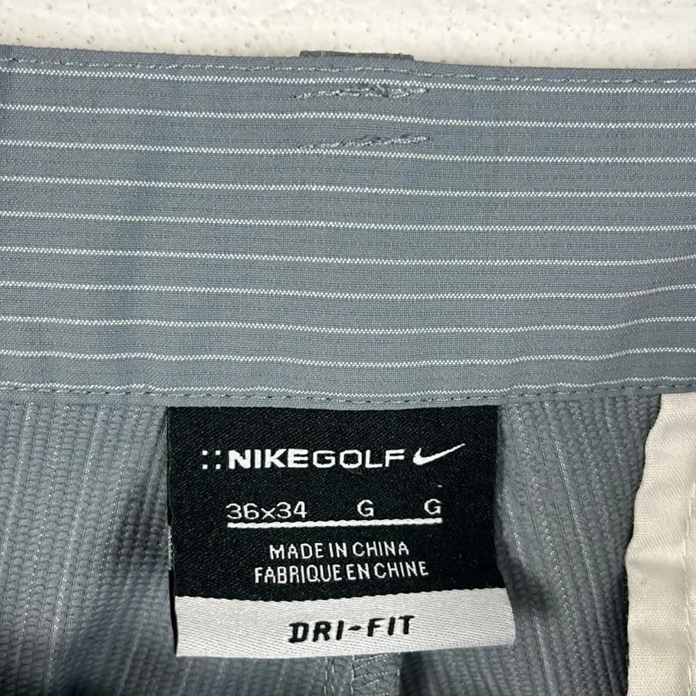 Nike Dri-Fit gray pinstrip chino golf pant
